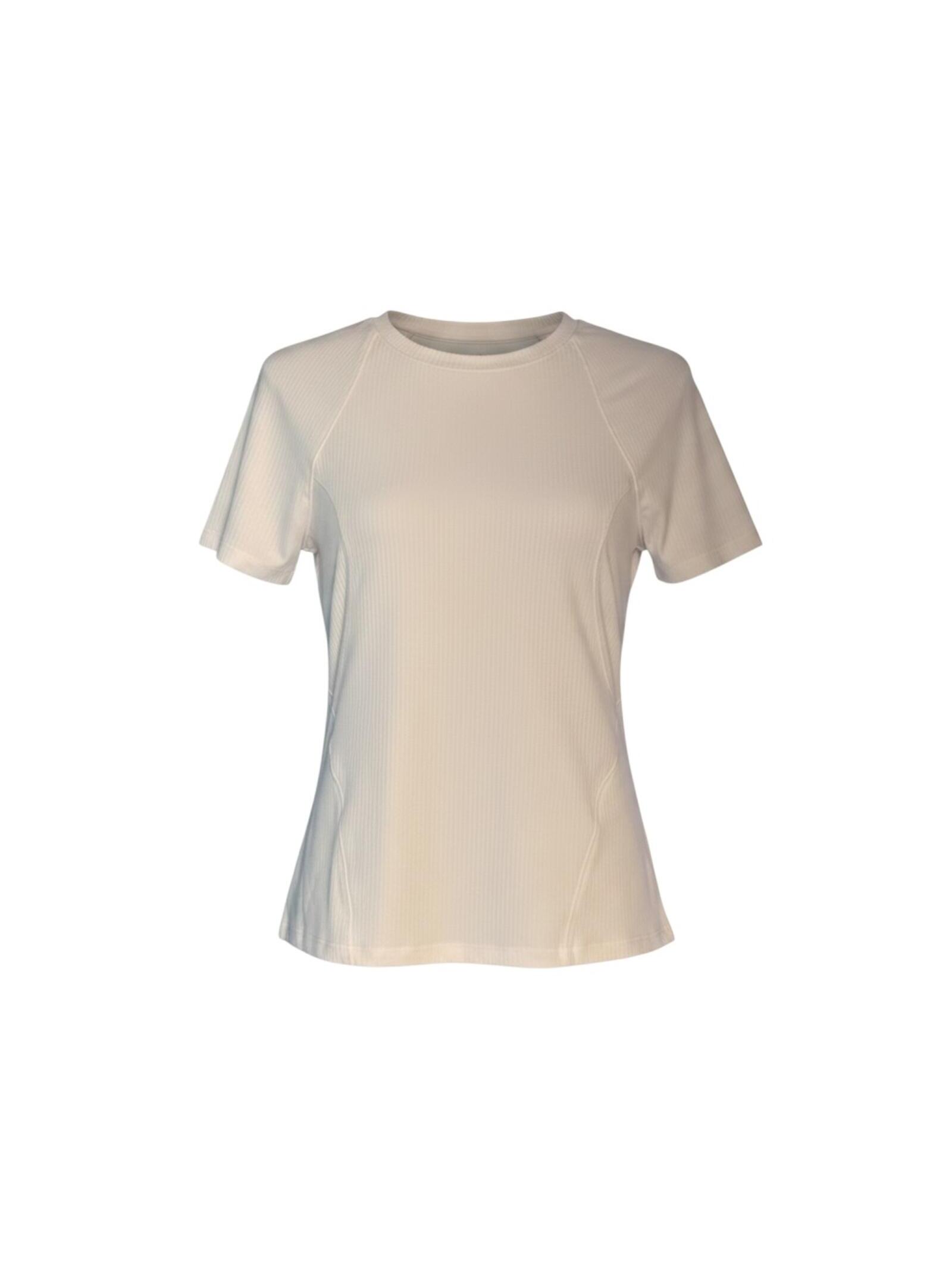 Spyder Women's Cream Short Sleeve Athletic Base Layer Top